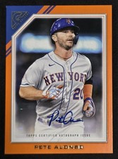 2022 Topps Gallery #VA-PA Pete Alonso Veterans Autographs Jersey #d Orange 20/25