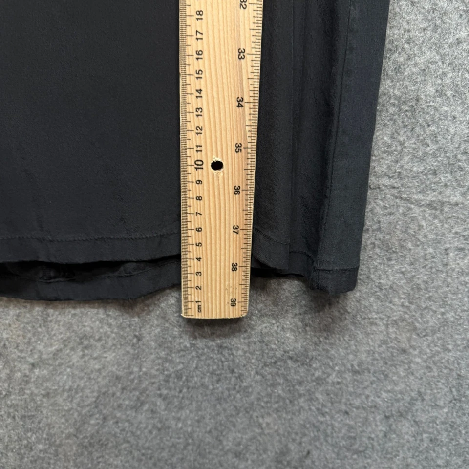 Toast Dress Womens Size UK 8 Black 100% Silk Nylon Trim Floral Embroidery Midi - Image 3 of 4