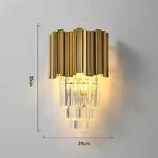 Wall Light Gold Flush Mounted Sconce Merritt New Stainless Steel - 2 available  
