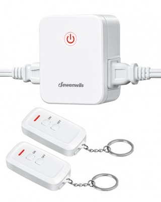 DEWENWILS 2 Side Outlets Remote Control Outlet with 2 Remotes, 100ft RF Range
