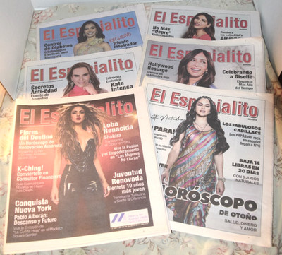 BUNDLE OF SIX EL ESPECIALITO PERIODICO NY NEWSPAPER MAGAZINE SHAKIRA NATTI KATE