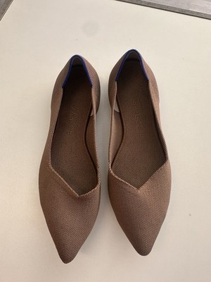Rothy s The Point II Flat In Brown Women Sz 11 Ballet Pointed Toe Slip On Shoes