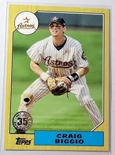 Craig Biggio 2022 Topps Update Series 1987 Insert #87TBU-28 Houston Astros
