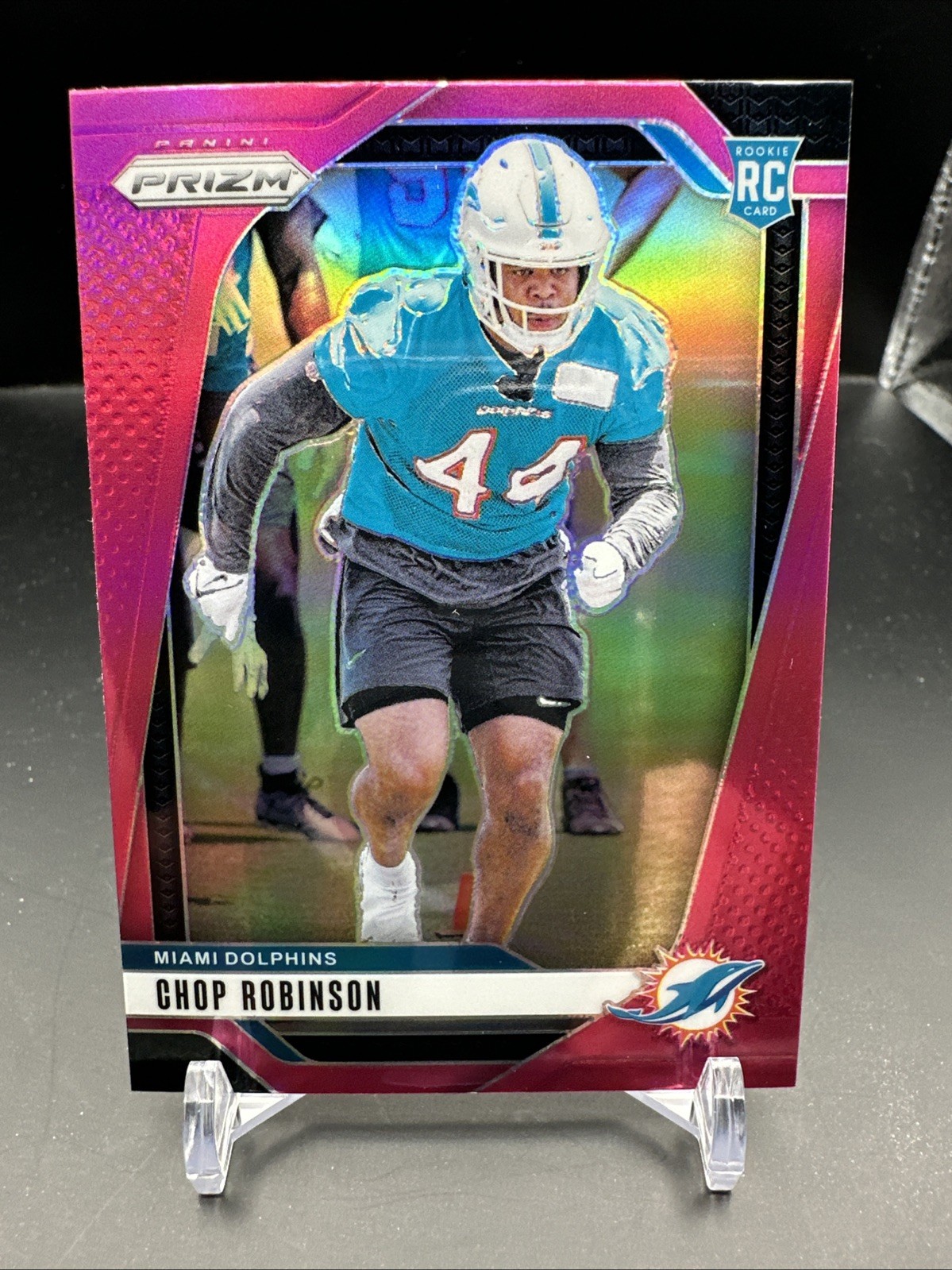Chop Robinson 2024 Prizm #319 Pink Refractor RC Miami Dolphins