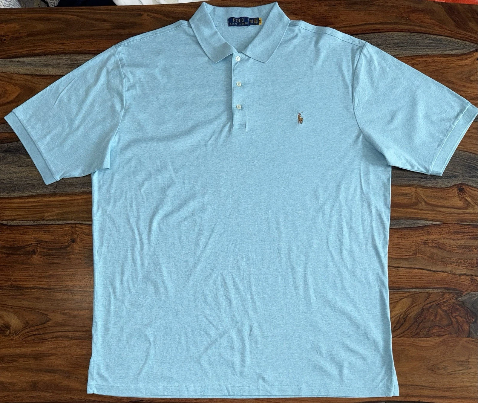 Polo Ralph Lauren Soft Cotton Polo Shirt Heather Blue Big & Tall Men’s Sz 2XLT
Opens in a new window
