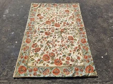  Vintage Traditional Handmade Kashmiri Wool Rug 67x44 inches