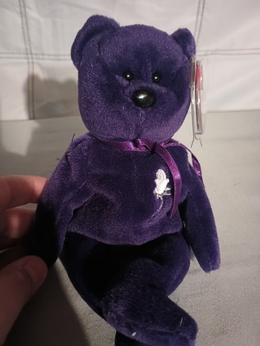 PRINCESS DIANA Memorial-1st Edition Beanie Baby 1997 PVC Pellets Pre-owned