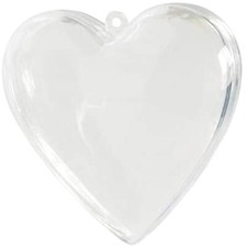 30 pz scatole bomboniera cuore trasparente plexiglass porta confetti 6,5x6,2 cm 