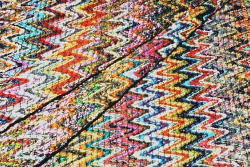 WOOL & CASHMERE LUXURY BOUCLE CHEVRON KNIT 20 COLOUR VARIATION MADE IN ITALY B11 - Picture 10 of 12