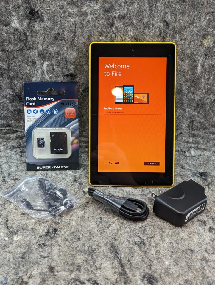 🔥Works🔥 Amazon Fire 7 (7th Generation) 8GB, Wi-Fi, 7" Tablet - Yellow (F) - Image 2 of 4