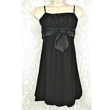 Body Central Cocktail Dress Jr Size Small Black Spaghetti Straps Homecoming