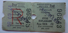 Ryde Esplanade IOW To Portsmouth Harbour Railway Station BR 10/6 ticket