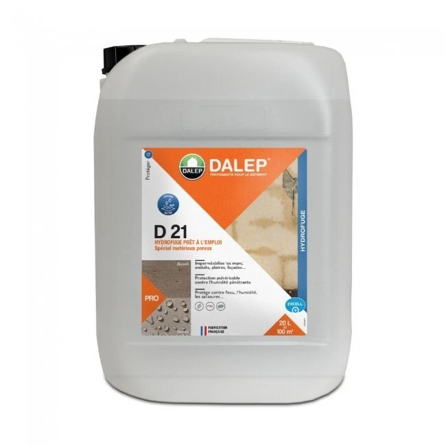Distributeur DALEP vend D21 Hydrofuge - non filmogène - tous supports 5 litres