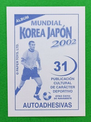 2002 Navarrete Korea Japan World Cup FIFA Ax Sticker #031 NICOLAS