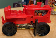 1960's Louis Marx LM 77 Wind-Up Plastic Over Tin Litho Diesel Farm Tractor Works