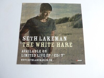 SETH LAKEMAN THE WHITE HARE ORIGINAL  PROMOTIONAL FLAT 11'' BY 11'' NEW UNUSED