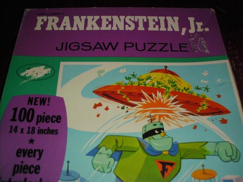 VINTAGE FRANKENSTEIN JR. PUZZLE WHITMAN RARE HANNA BARBERA COMPLETE VF 1967 - Picture 11 of 24