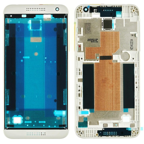 Original Htc Desire 610 Front GehäUse Cover F. Display Kleber Rand, Weiß-image