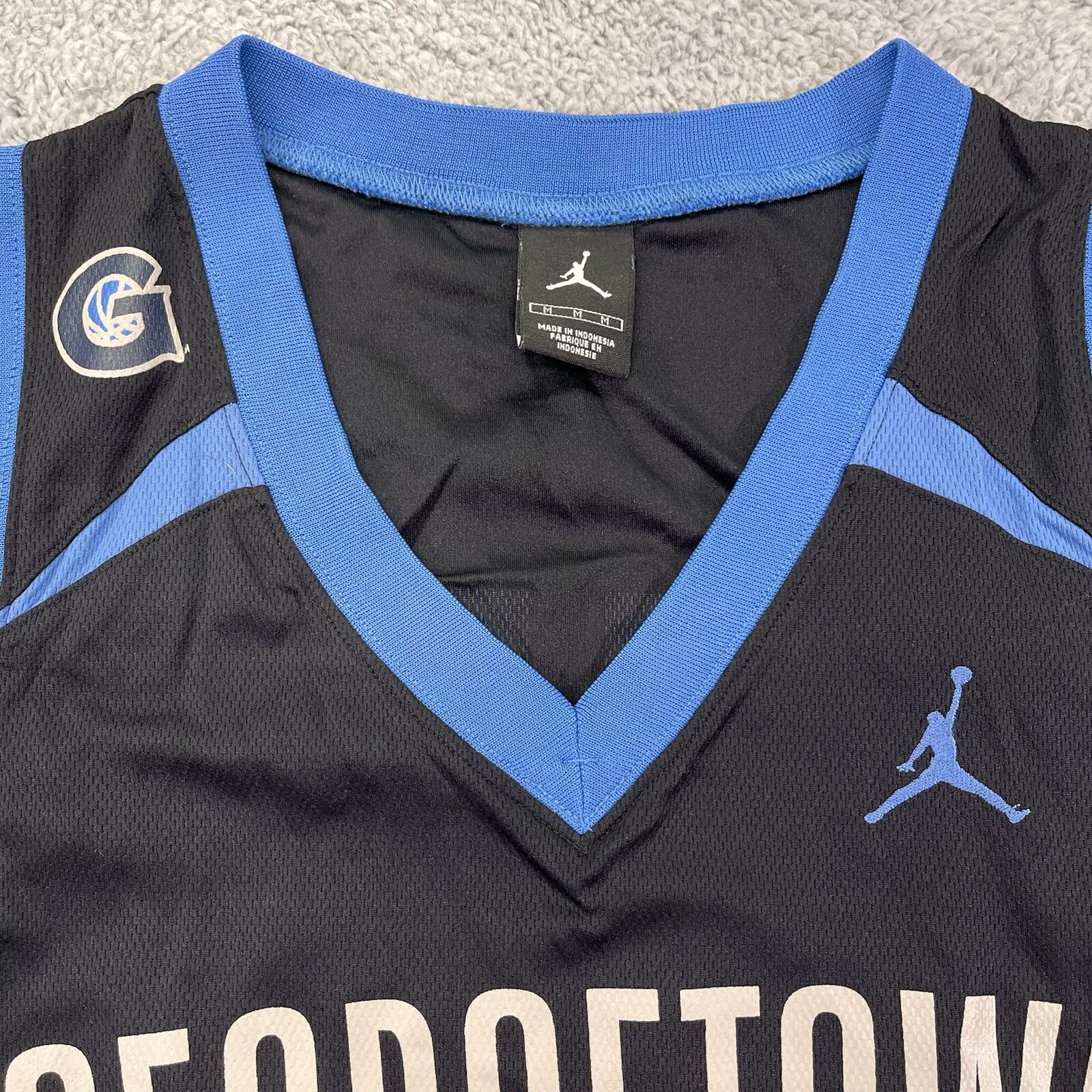 Georgetown Hoyas Nike Air Jordan Jersey Mens Medium Black #55 Roy Hibbert thumbnail 5