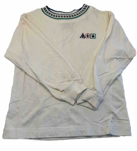 Details by Jonathan Strong Jungen Sweatshirt Baumwolle elfenbeinfarben Ausschnitt Strickdetail Gr. 6