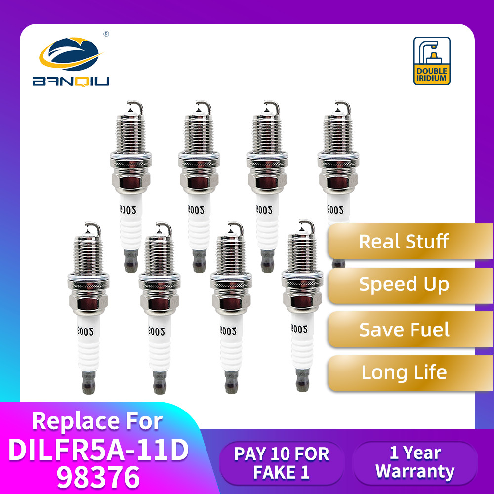 8pc Double-Iridium Spark Plug Replace For NGK DILFR5A-11D 98376 Longest Life
