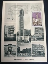 FRANCE PREMIER JOUR FDC YVERT 1153 MAUBEUGE BATIMENTS 15F MAUBEUGE 1958