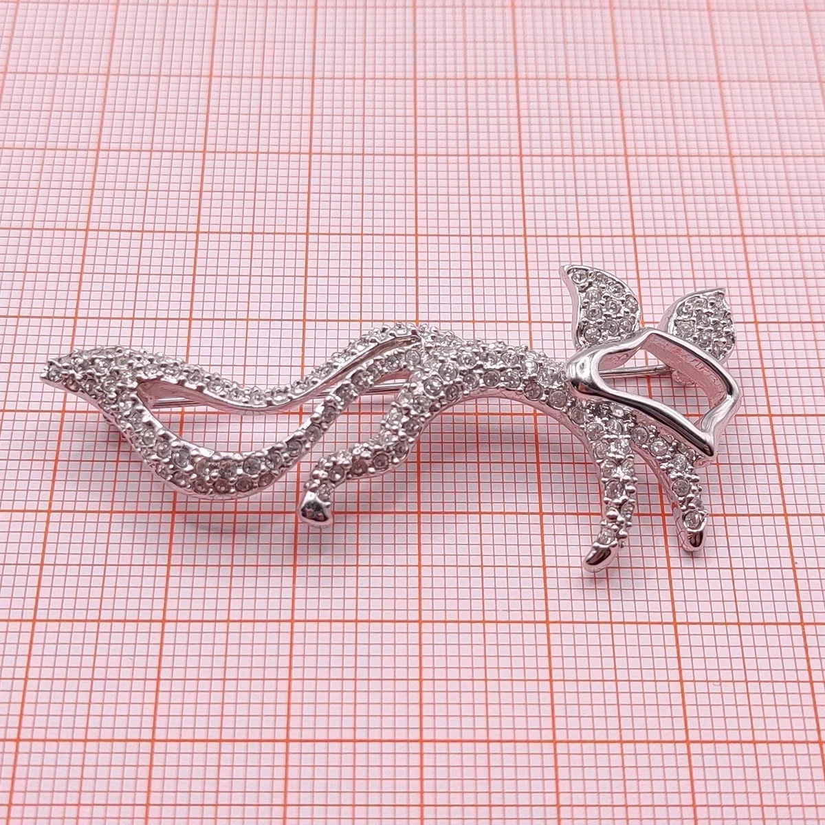 ⭐ Swarovski Brosche Anstecknadel Stecker Pin Anhänger Perle Stein Silber 010 ⭐