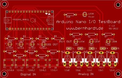 Arduino Nano Development Board for education as SPS / PLC Modbus RTU PCB
