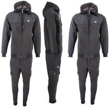 Mens Tracksuit 2 pcs Set TIM Cargo Slim Pockets jogging Sweatshirts Sweatpants