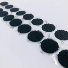 VELCRO Self Adhesive Dots Circles 3/4" Inch Diameter  10 Sets Hook & Loop Black