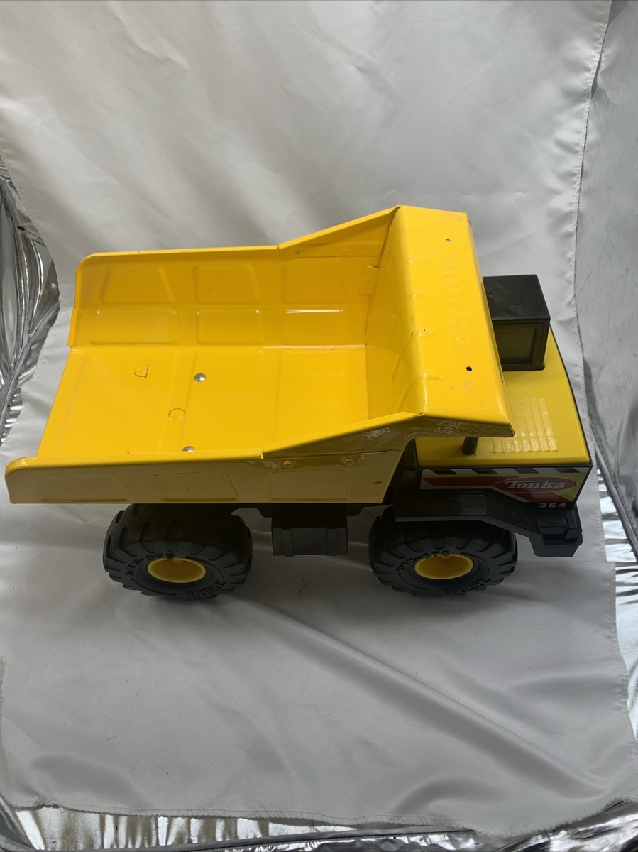 Tonka 354 Large Yellow Dump Truck Metal Pressed Steel Hasbro Toy
