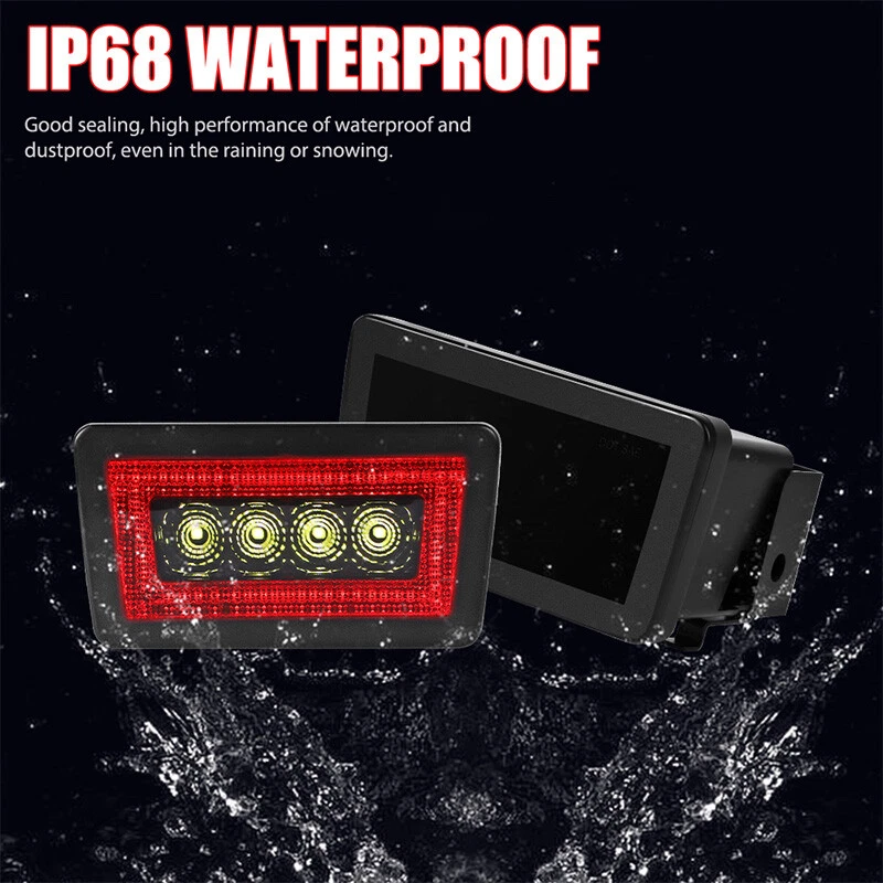 Tercera luz de freno trasera LED ahumada parada luz antiniebla inversa para Subaru WRX STI Impreza Foto 4 de 4