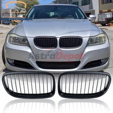 Matte Black Front Kidney Grill Grille for BMW E90 E91 LCI 325i 328i 4D 2009-2011