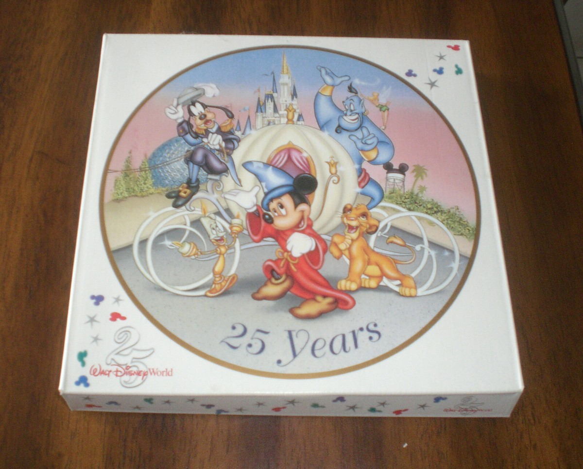 WALT DISNEY WORLD 25 YEARS COLLECTORS PLATE - ORIGINAL BOX | eBay