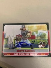 Brett Daniels 2019 Signed Quad Cities River Bandits Team Card