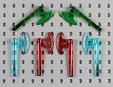 LEGO - 6 pcs Lot Clip-on Axes - Assorted Colors Weapon Castle Viking Minifigure
