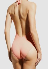 $253 Lise Charmel Womens Pink Seduction Twisted Halter One-Piece Swimsuit Size L