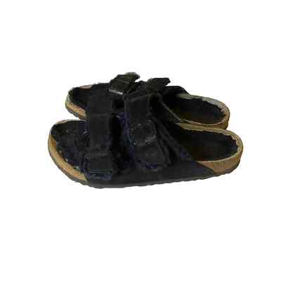 Birkenstock Arizona Shearling Black Sandals Mens Size 44 | eBay display picture 1