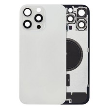 High Quality White Titanium iPhone 16 Pro Max Back Glass Replacement with Logo