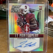 2015 PANINI PRIZM DRAFT PICKS TY MONTGOMERY ROOKIE AUTOGRAPH CARD. rookie card picture