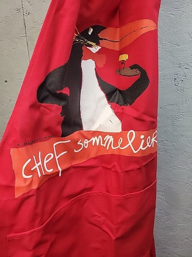 Alma Mater Chef Sommelier kitchen Linen Apron NWT - Picture 4 of 6