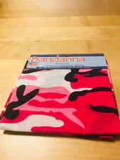 CAMOUFLAGE PINK BANDANNA  A CHIC FASHION ACCESSORY JUST FOR YOU  22" X 22"