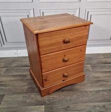 Vintage Pine Bedside Drawers - Chest - Bedside Cabinet Table -  Retro Wooden
