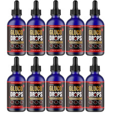 Gluco Drops - Advanced Formula For Blood  Heart Health Liquid - 10 Bottles