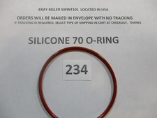 234 Silicone O-ring 70 durometer. 3" ID x 3-1/4" OD x 1/8" thick. Quan 1.