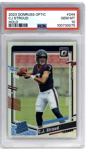 2023 Panini Donruss Optic - Rated Rookie C.J. Stroud #244 Holo Prizm (RC) PSA 10
