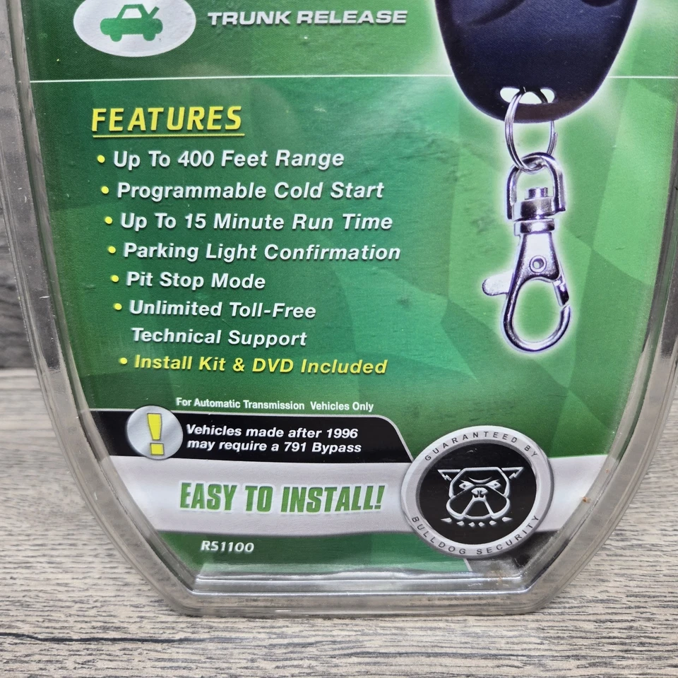Arrancador remoto de vehículo Bulldog Security RS1100 con entrada sin llave y liberación de maletero Foto 3 de 4