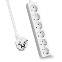Helos power strip CLASSIC 6-compartment white without switch 262793