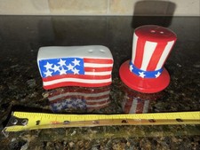 Cappello porcellana bandiera e zio Sam scuoti sale e pepe nuovo