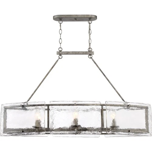 Quoizel FTS638 Fortress 6 Light 39"W Linear Chandelier - Silver - Picture 3 of 4